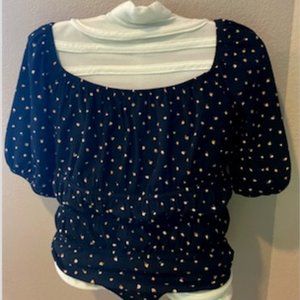 Women's Black Bodysuit with Flowers